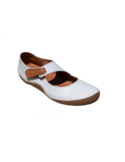 ΓΥΝΑΙΚΕΙΟ ΔΕΡΜΑΤΙΝΟ ΜΟΚΑΣΙΝΙ SAFE STEP 14843 ME ΑΠΟΣΠΩΜΕΝΟ ΠΑΤΟ - Λευκό